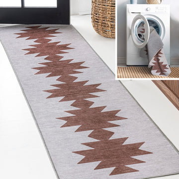 Chayton Minimalist Geometric Machine-washable Area Rug